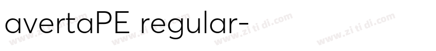 avertaPE regular字体转换